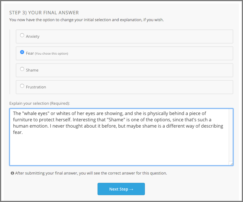 The same answer choice with an edited explanation.